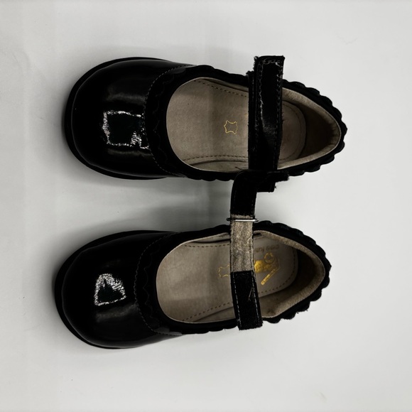 See Kai Run Girls Shoes Mary Jane Toddler Patent Hook Loop Strap Black Size 10 - Picture 7 of 9